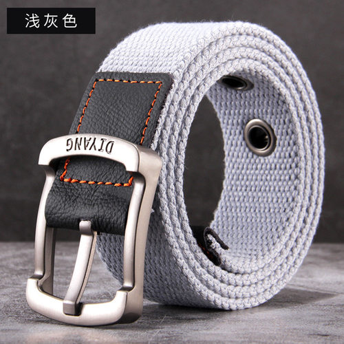 拉夫劳伦马球针扣帆布腰带男士女士皮带学生青年户外军训裤带休