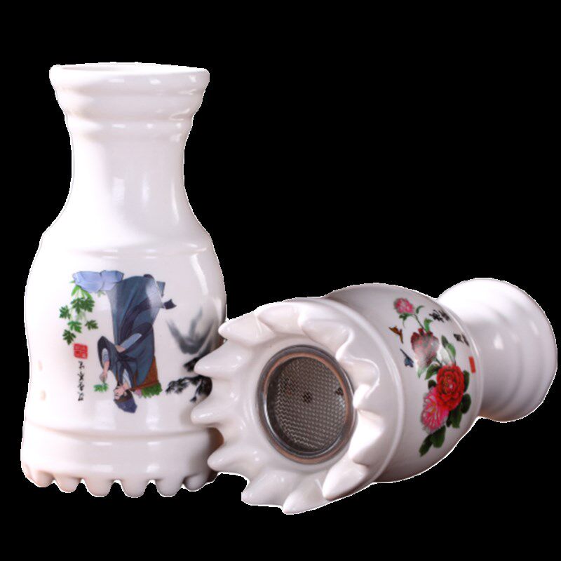 艾灸罐陶瓷头疗艾灸罐艾炙器具艾灸盒随身灸家用仪全身通用白瓷罐