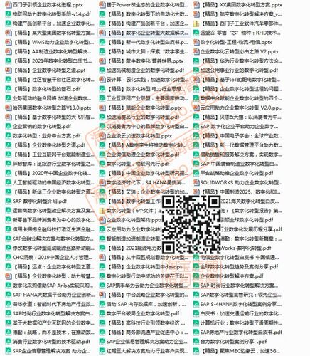 企业数字化转型研究报告解决方案电子版制造业工业互联网智能SAP