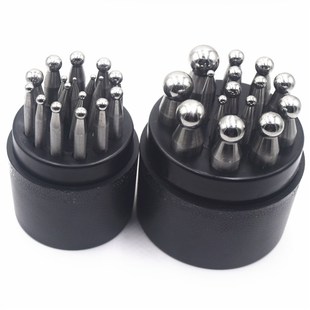 圆形窝作四方窝钻29件套装圆冲头制作铃铛金银铜首饰加工打金工具