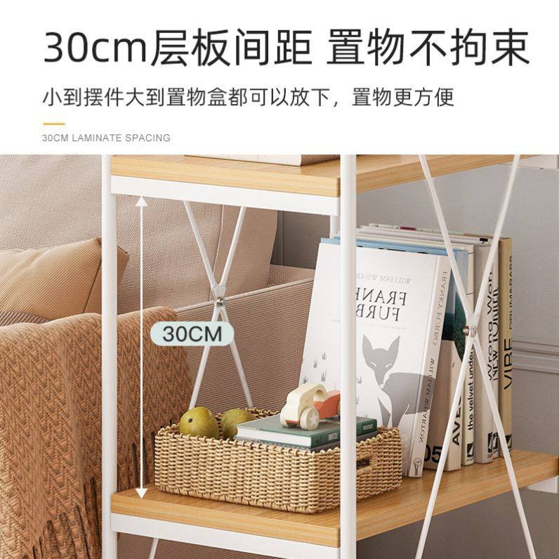 小书架可移动客厅置物架沙发旁移动书架学生宿舍用带轮电视机旁