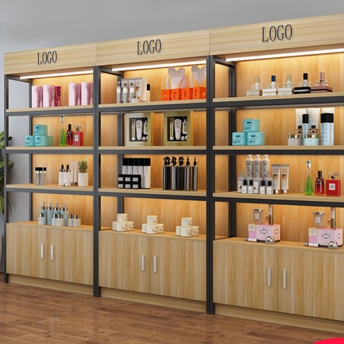 货架展示柜现代玻璃定制发光饰品陈列样品创意化妆品简约柜子烤漆