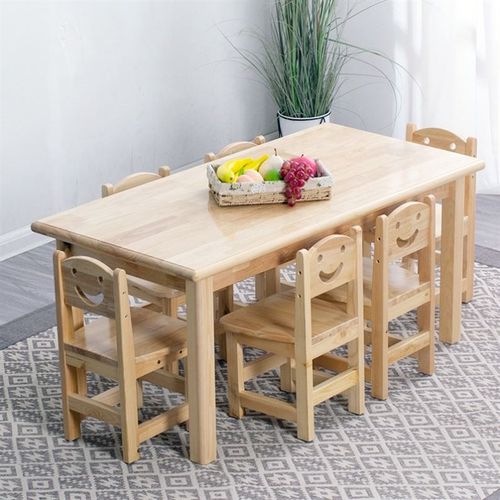 儿童实木桌椅套装家用课桌学习桌写字书桌宝宝餐桌幼儿园专用桌子