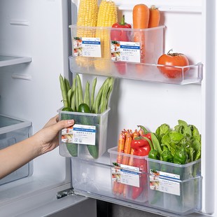 冰箱侧门收纳盒通用加厚食品果蔬储物厨房食品级保鲜透明扩容神器