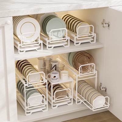日本收纳架橱柜碗架碗盘子沥水架