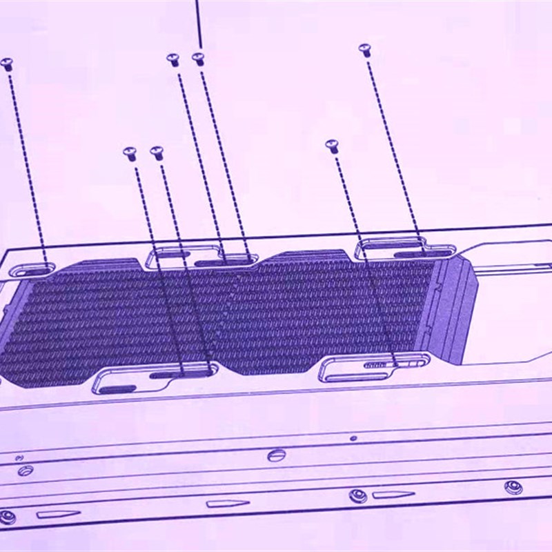 恩杰水冷螺丝一体水冷散热器 风扇和水箱水排安装固定螺丝 垫片