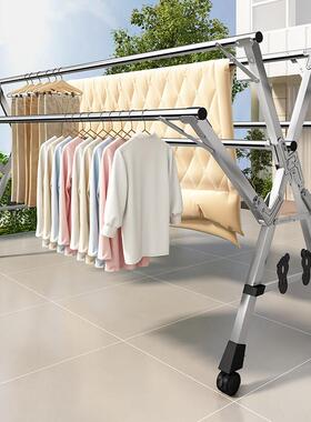 德国Simens晾衣架落地折叠家用室内阳台不锈钢伸缩晾衣杆凉晒衣架
