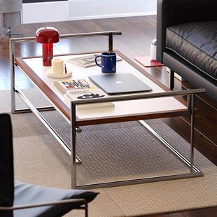 北欧里约茶几包豪斯家用客厅茶桌中古设计师多功能沙发可翻转矮桌