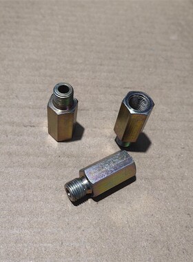 外丝M10*1转内丝M10*1细牙总长35mm延长杆高压铁接头镀锌1010