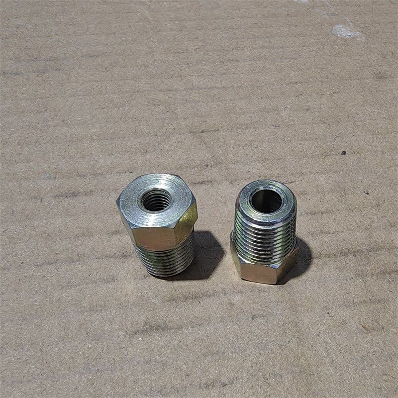 2分外丝Zg1/4转内丝M61M81.25高压铁接头外表镀锌0206