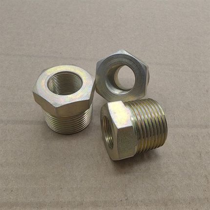 补芯外丝zg3/4-转内丝M16*1细牙高压铁材料接头外表镀锌0616