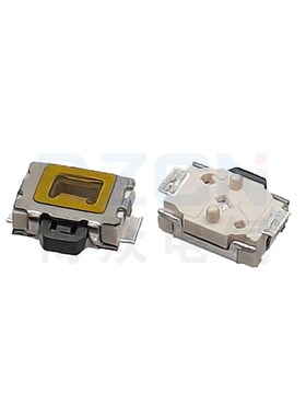 博众轻触开关二脚小龟有柱贴片 微型按键微动开关3x4MM侧按可编带