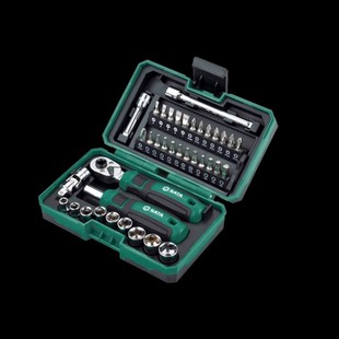 世达05498五金工具大扭力小飞螺丝批螺丝刀38件迷你棘轮扳手套装