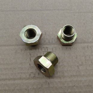 1.5全牙铁材料接头外表镀锌高压补芯1418 转内丝M14 外丝M18 1.5