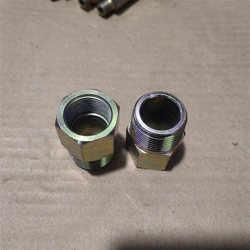 外丝Zg3/4转内丝M221.5公制22变6分管DN20液压高压铁接头0622