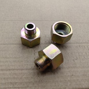 1.5液压铁材料高压接头外表镀锌1824 转内丝M24 外丝M18 1.5