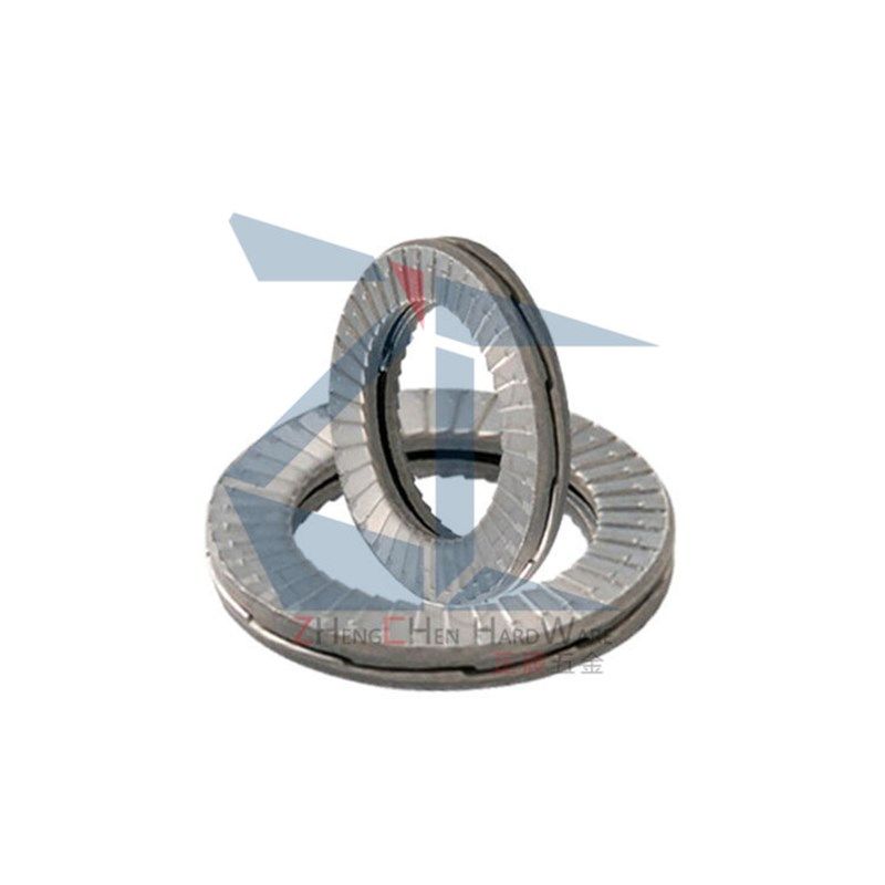 (品质保证)316材质防松动垫圈NLDF5双叠自锁垫圈双面防滑齿垫圈