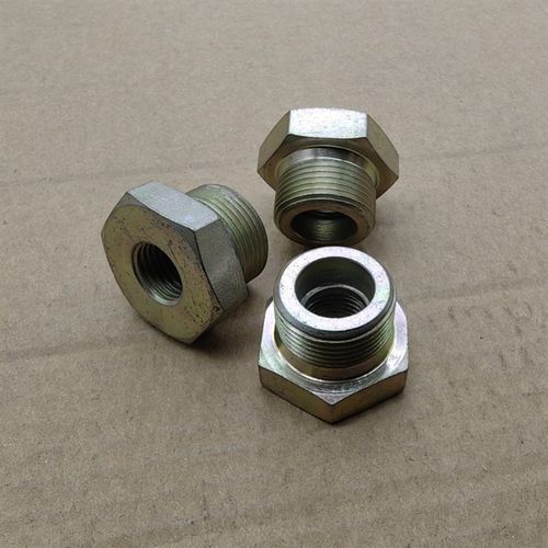 外丝M24*1.5-转内丝M14*1.5补芯高压铁材料接头外表镀锌1424