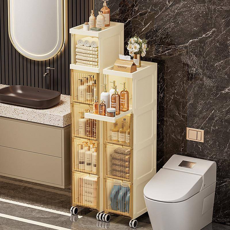 缝隙收纳柜抽屉式可移动卫生间置物架夹缝柜子多层窄缝储物柜窄柜