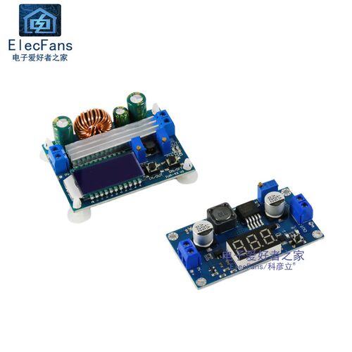DC升压板模块2A直流3.7V电源24V稳压板6A可调电压12V数显USB口5V