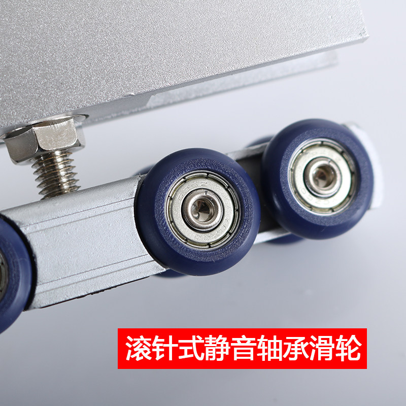 玻璃门移门阻尼吊轮缓冲吊轮无框玻璃推拉门滑轮吊门轨道玻璃吊轮