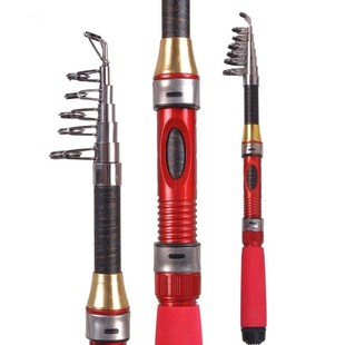 迷你小海杆便携式 超硬鱼竿1.1米2.3米江杆