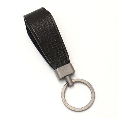 钛合金车钥匙扣链挂件360旋转钥匙圈头层牛皮mbox进口汽车钥匙扣