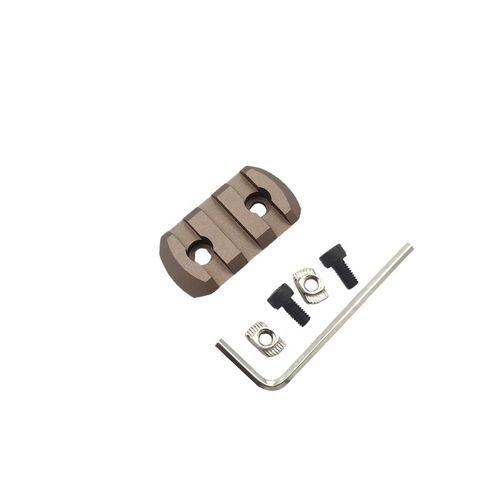 暴君3槽4cm儿童CNC金属M-LOK导轨越狱SLR外挂轨道 狼棕 MK8 ARP9