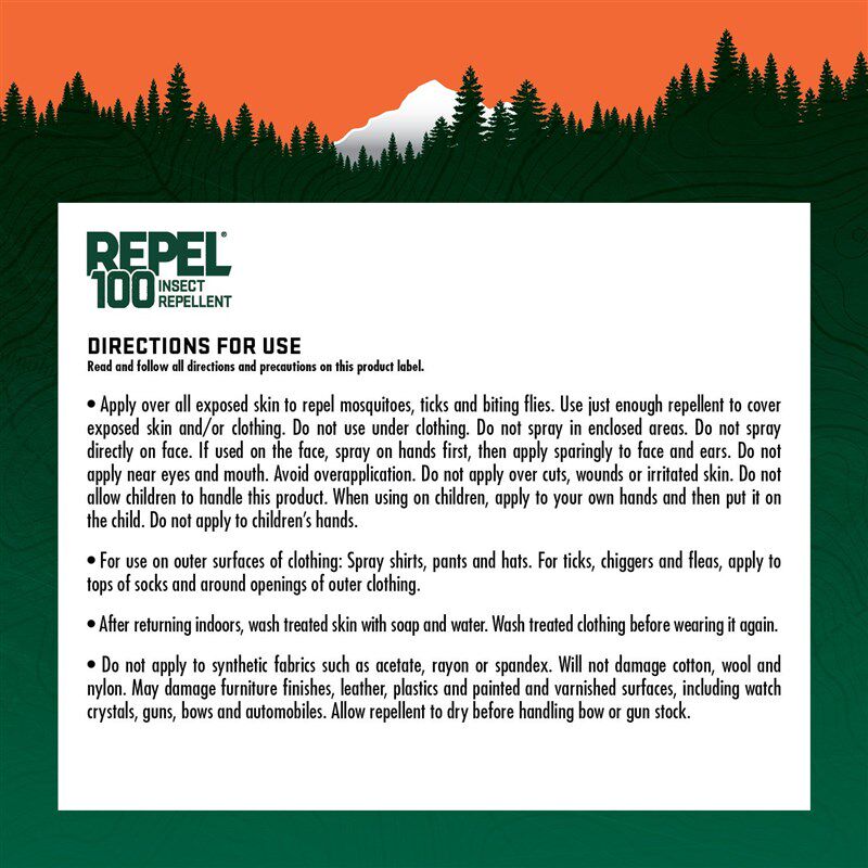 美国Repel 100 户外喷雾驱蚊液98%Deet避蚊胺钓鱼蜱虫防蚊微瑕品