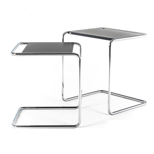 B97 Side Table边几简约设计师中古风咖啡不锈钢套几板面沙发角几