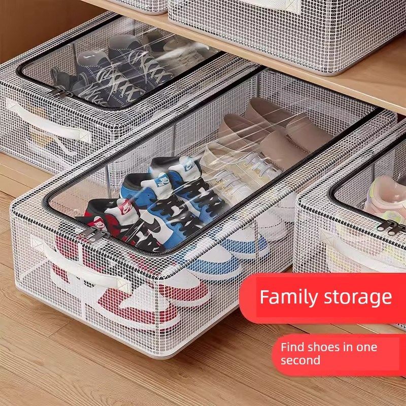 鞋盒储鞋神器透明节省空间防尘靴鞋柜抽屉式床底部可折叠鞋架,纺织面料/辅料/配套,服装加工设备,淘宝优惠券,粉丝福利购,淘宝优惠卷