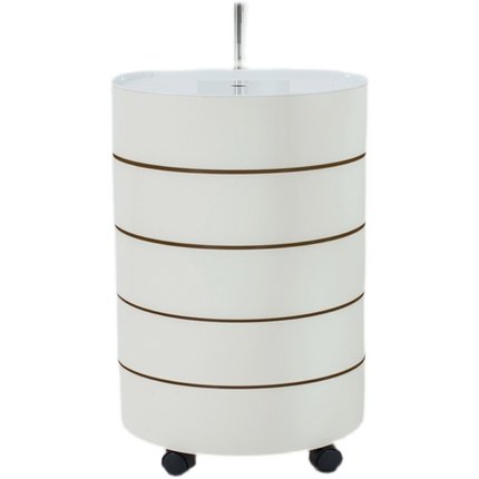 DPstudio北欧创意旋转多层可移动床头柜ins收纳推车简约圆形储物