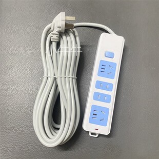 纯铜家用带线二插头插线板带三项插座板不带线插排两脚插头插板座