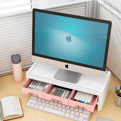 电脑增高架台式显示器屏幕桌面收纳盒底座办公桌笔记本垫高置物架