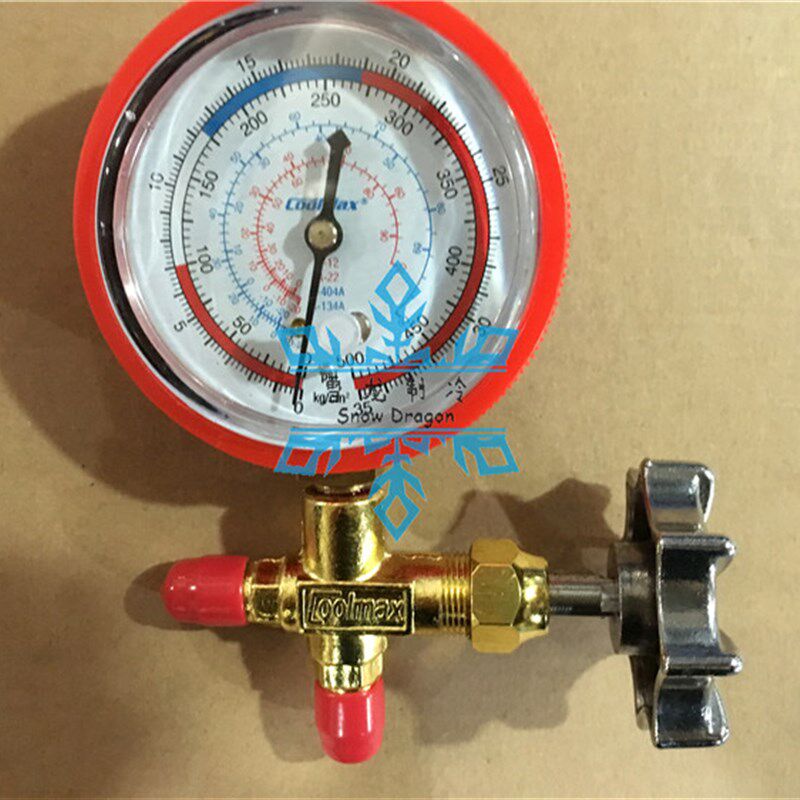 台湾格美工具 CM-466-G 压力表带三通阀 高低压单表 压力表 包邮