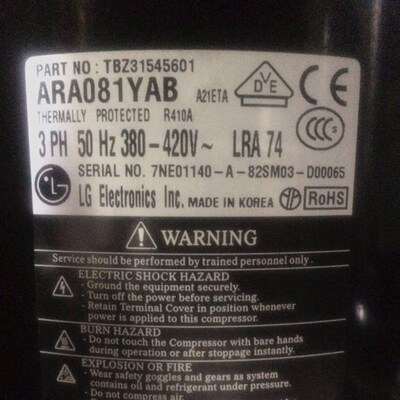 变频空调制冷压缩机 ARA081YAB ARA055NAA ARA055NAB适配LG
