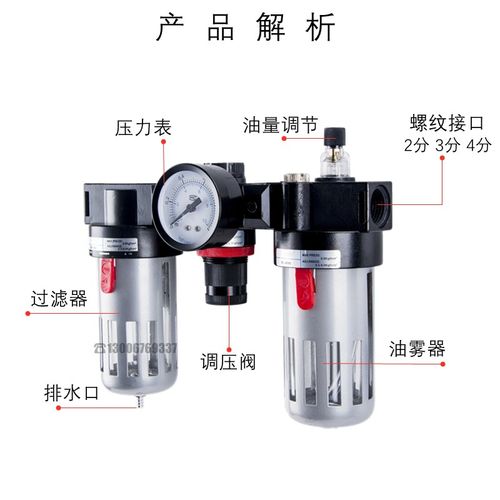 三联组调压过滤器AC2000 BC2000 3000 4000油水分离器BF/BR/BL