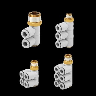 KQ2VT04 KQ2ZD 12双管单管3管万向外螺弯头 KQ2VD 气动接头KQ2ZT