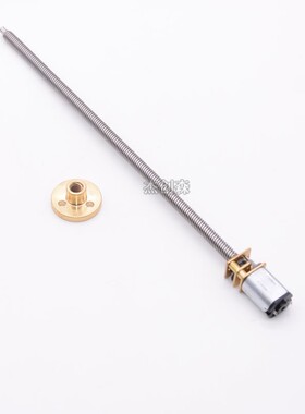 GA12-N20微型减速马达160mm螺纹丝杆轴DIY模型机器人推杆小电机