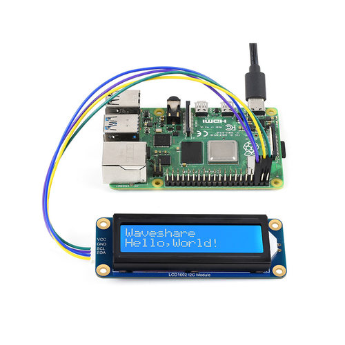 树莓派/ESP32 LCD1602蓝底白字背光液晶 LCD显示屏模块 3.3V/5V
