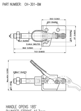 中国台湾嘉刚嘉手好手快速夹具 CH/GH/HS-301AM/BM/AMSS/BMSS