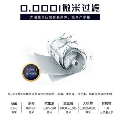 正品家用RO膜50G75G100G加仑反渗透200G300G400G纯水机净水器滤芯