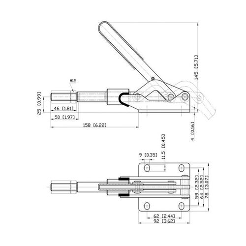 中国台湾原装嘉刚嘉手好手快速夹具 CH/GH/HS-303-EM/303-EMK肘夹