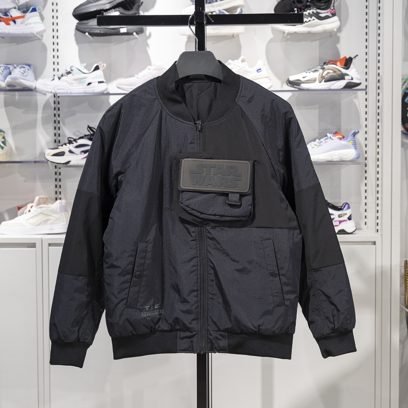 李宁棉服外套冬季男子星球大战联名防风保暖宽松运动夹克AJMR053