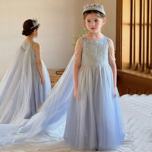 艾沙公主女童夏季连衣裙儿童生日超仙礼服61蓬蓬裙小女孩渐变长裙