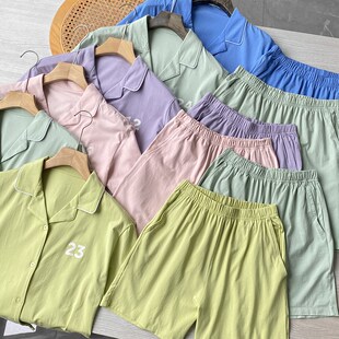 2023新款力荐!夏季男p女情侣款500E冰丝凉感家居服睡衣套装18979