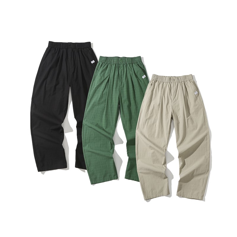 5040潮流纯色松紧腰简约百搭休闲长裤