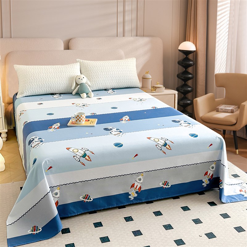 床单单件定做100%32支加厚全纯棉被单1.5米1.8m0.9学生床宿舍床单