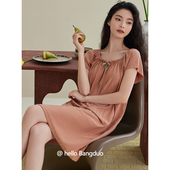 纯棉短袖 孕妇大码 睡衣薄款 睡裙女夏季 夏天女款 20J25新款 夏款 连衣