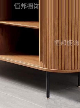 木纹色塑料橱柜卷帘门家具卷门柜卷闸门百叶门窗半透明量大可定制